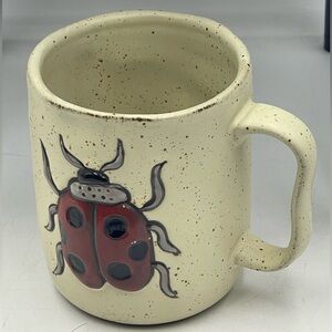 Anthropologie Woodland Collection: 3D Hand Crafted Speckled Ceramic Ladybug Mug
